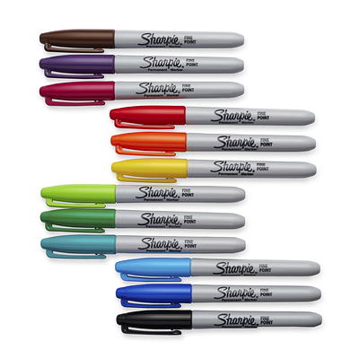 Sharpie Permanent Markers, Fine Point, Assorted Colors, 5 Count - Yahoo  Shopping