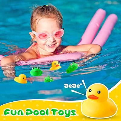 12 Pcs Mini Rubber Ducks and 12 Pcs Rubber Frogs Squeak and Float Mini Ducks  Rubber