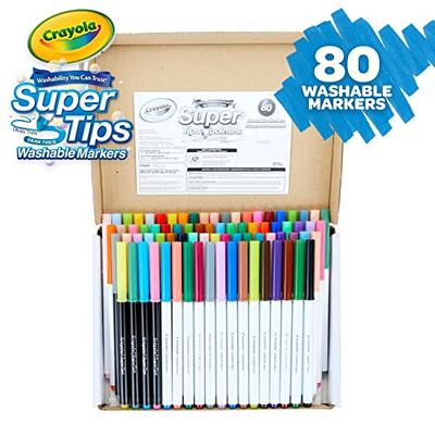  Crayola Broad Line Markers (12 Count), Washable Markers for  Kids, Assorted, Great for Classrooms & School Supplies, Ages 3+ : Toys &  Games