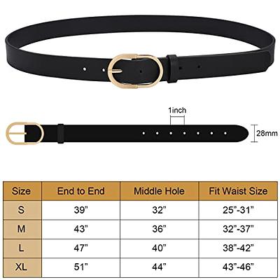 ALAIX Women's Belt Gold Buckle Belt Black leather belt Dress Pants Jeans  belts for women at  Women’s Clothing store