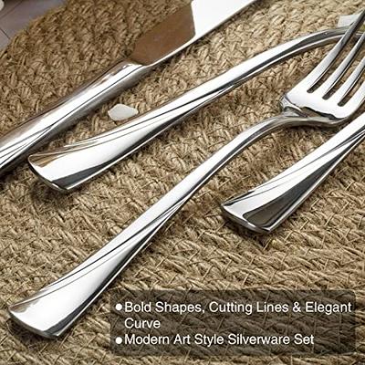 Matte or Shiny Black Flatware Set for 6, Elegant Cutlery Gift