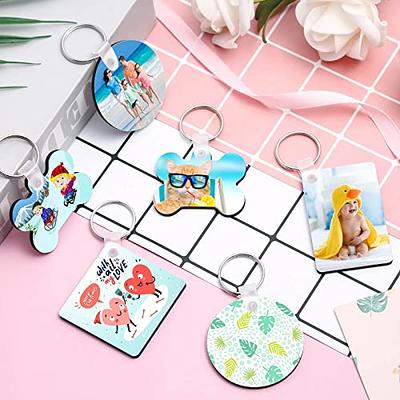 120 Pcs Blank Hotel Keychains Bulk Vintage Motel Keychains Sublimation Heat  Transfer DIY Keychain Tags Vinyl Plastic Luggage Labels for Crafting