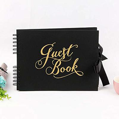 KIJETA Black Polaroid Guest Book for Wedding, Funeral, Baby Shower