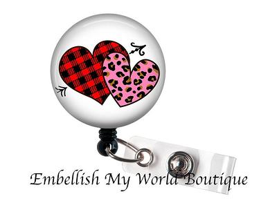 Valentine Badge/Heart Badge Reel/Badge Holder/Id Holder/Badge Reel/Nurse  Badge/Nurse Gift/Retractable Badge/Valentine's Day Badge/Leopard - Yahoo  Shopping