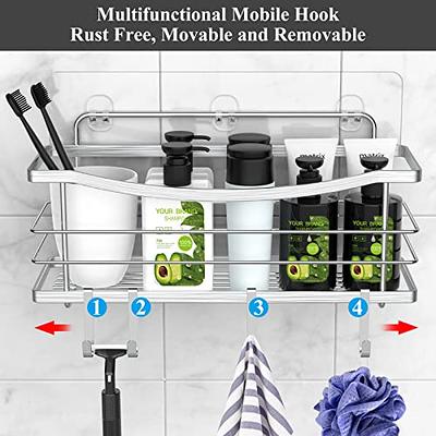 ODesign Shower Caddy Basket with Hooks Soap Dish Holder Shelf for Shampoo  Conditioner Bathroom Storage Organizer SUS304 Stainless Steel Rustproof No