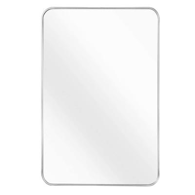 FNEEHY 72 in. W x 36 in. H Large Rectangular Frameless Front & Backlit Dimmable Bathroom Vanity Mirror in Shatterproof Glass, Silver