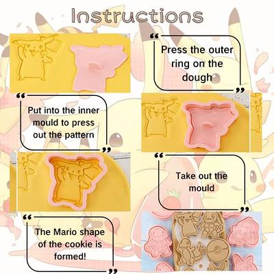 8 Pieces Cute Baby Shower Cookie Cutters Plastic Newborn Party Cookie Stamps Cookie Mould Press Baby Shower Cookie Mould Set Baking Kitchen Tools