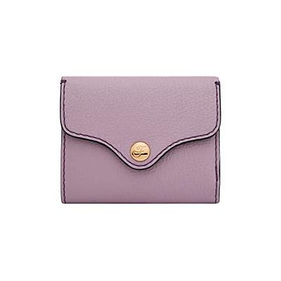 Fossil Women's Heritage Leather Wallet Trifold, Lavender (Model