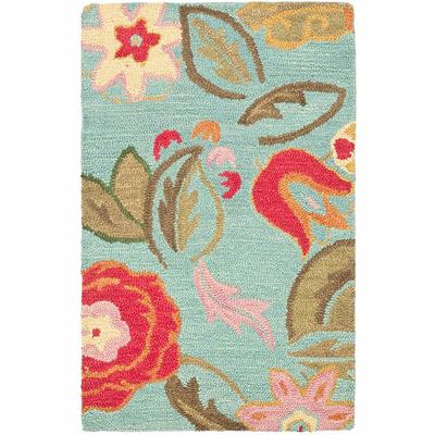 SAFAVIEH Blossom Blue/Multi 3 ft. x 4 ft. Distressed Solid Floral