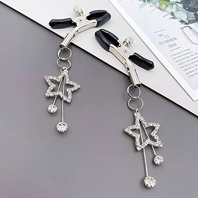 2pcs Silver Stainless Steel Adjustable Nipple Rings For Women, Sexy Nipple  Clamps