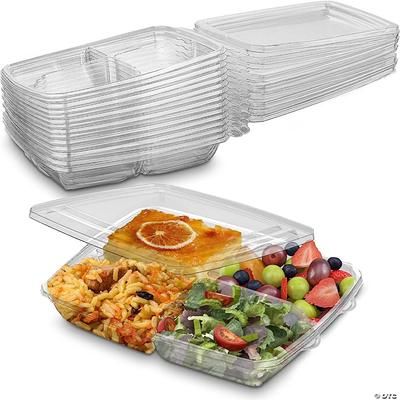 MT Products Cake Slice Container ‎5 x 5 x 2.75 - Square Plastic  Containers To Go - Pack of 40 Clear Hinged Containers - Medium Deep  Individual Cake