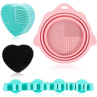 Brush Cleaning Mat, Silicone Makeup Cleaning Brush Scrubber Mat Portable  Washing Tool Cosmetic Brush Cleaner with Suction Cup for Valentines Day -  Yahoo Shopping