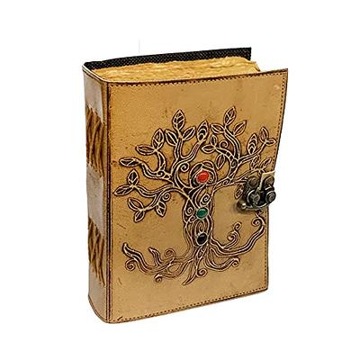 NomadCraftsCo. Vintage Leather Journal Tree of Life-Leather Bound  Journal-Antique Paper-Beautiful Embossed Tree Leather Sketchbook - For  Drawing