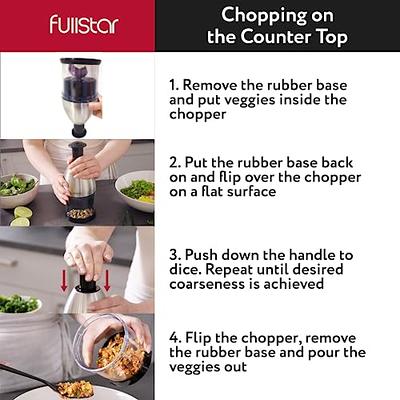  Fullstar 7-in-1 Stainless Steel Mandoline Slicer for Kitchen, Vegetable  Slicer, Veggie Chopper & Cheese Grater, Meal Prep Food Storage Container  Anti-slip Base & Protective Glove Included - Silver : Home 