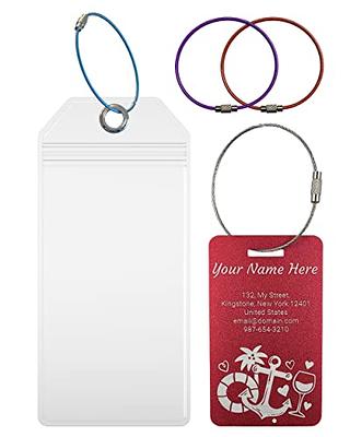 Custom Luggage Tag Personalized Engraved Acrylic Luggage Tags for Suitcases  Laser Etched Travel Bag Name Tags for Luggage with Wire Loop,2x2 - Yahoo  Shopping