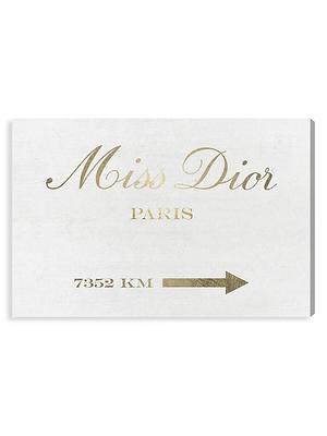 Oliver Gal Miss Dior Road Sign Canvas Wall Art - Miss Dior White Gold -  Size 24 X 16 - Yahoo Shopping