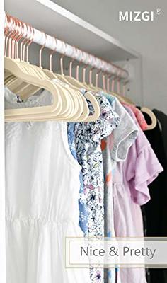 MIZGI Premium Velvet Hangers (60 Pack) Heavy Duty - Non Slip Felt Hangers -  Velvet Suit Hangers Ivory - Rose Gold Hooks,Space Saving Clothes Hangers -  Yahoo Shopping