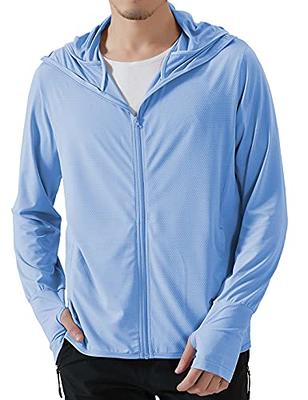 Men's Long Sleeve Sun Protection Fishing Shirt with Zipper Pockets UPF 50+  Lightweight Cool Sun Shirts for Men Hiking Outdoor : : Clothing
