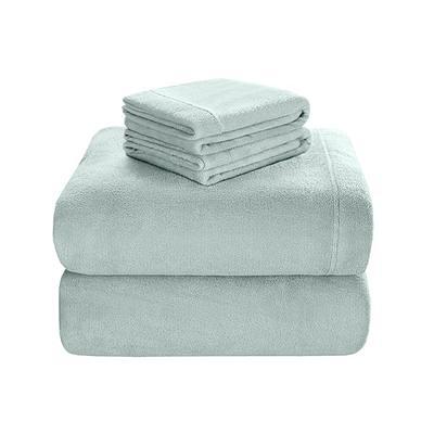 Jml 40 in. x 80 in. Dark Blue White Microfiber Bath Sheet (Set of 2)