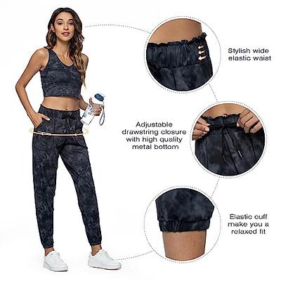 Haowind Joggers for Women with Pockets Elastic Waist Workout Sport