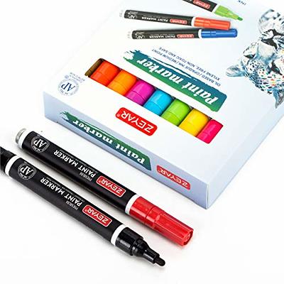 TFIVE Paint Markers Paint Pens, Waterproof Quick Dry and Permanent, Work on  Almost Anything, Oil-Based Paint Marker Pen for Rock Painting, Metal, Wood,  Plastic, Canvas, Glass, Mugs, Craft - 18 colors 