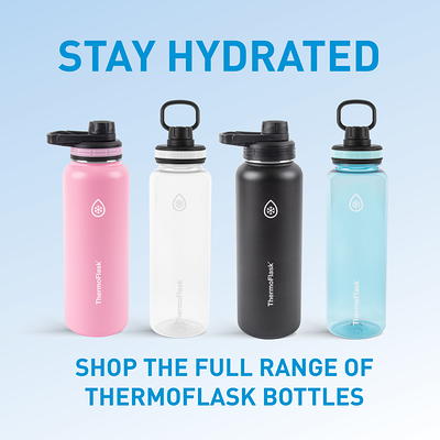 ThermoFlask Water Bottle Blue 24 oz Chug Lid Stainless Steel