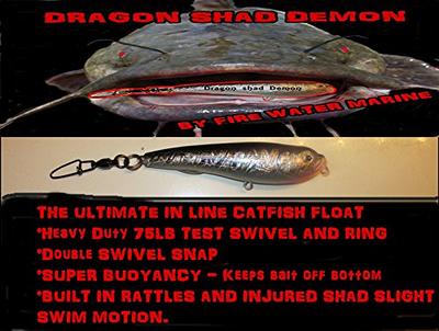 5 [Five] Dragon SHAD Demon in LINE Catfish/Striper DRAGGING Drift