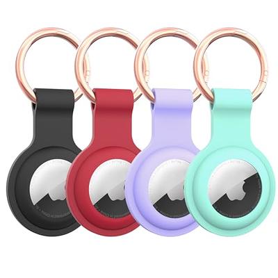 Alyvisun Case with Keychain for AirTag [6 Packs], Colorful Silicone AirTag  Keychain 