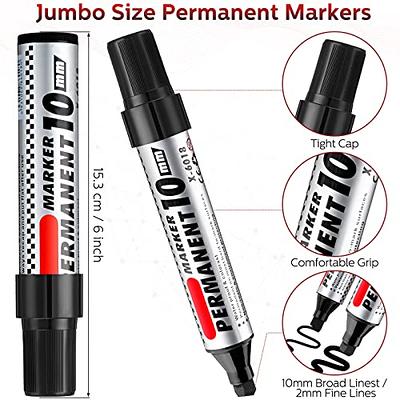 Thenshop 24 Pack Jumbo Size Permanent Markers Bulk Permanent