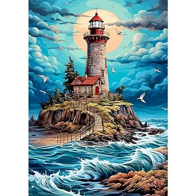 Lxmsja 5D Diamond Art Painting, Beach Diamond Painting Kits for