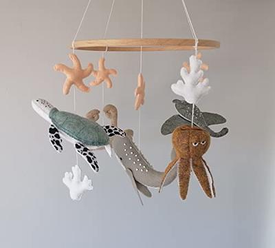 Whale Baby Mobile Fish Mobile Moon Baby Crib Mobile Grey Whale Mobile for  Nursery Neutral Nursery Mobile Baby Shower Gift 