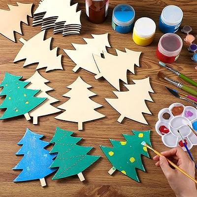 Choice 30PCS Wooden Crafts to Paint Christmas Tree Hanging Ornaments  Unfinished Wood Cutouts Christmas Decoration DIY Crafts (Wooden Christmas  Tree Cutouts) 