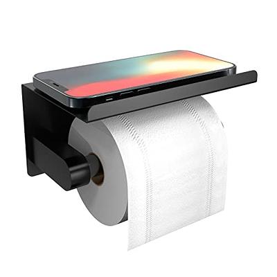 Toilet Paper Holder with Shelf Bathroom Toilet Paper Holder with Storage -  Yahoo Shopping