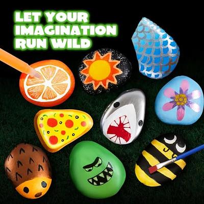 Creativity for Kids Glow in the Dark Rock Painting Kit: Crafts for Kids  Ages 4-8+, Painting Rocks Arts and Crafts, Kids Gift