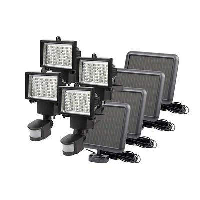 Black Low Voltage Solar Powered Integrated LED Spot Light Pack