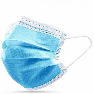 Disposable Face Masks/ 3Ply Safety Face Masks- 50PCS - 3 Layers Blue  Protective Face Mask For Daily Use, Breathable Facemasks, Anti-Dust  Disposable