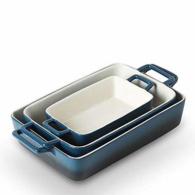 Rubbermaid DuraLite Glass Bakeware, 1.75 qt Square Baking Dish with Blue Lid