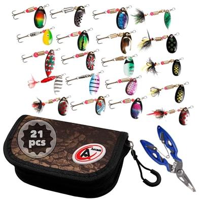 55-Piece Fishing Tackle Set – Tackle Box Includes Sinkers, Hooks, Lures,  Bobbers