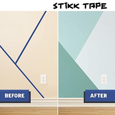 STIKK 3 Pack 1/4 inch x 60yd Blue Painters Tape 14 Day Easy
