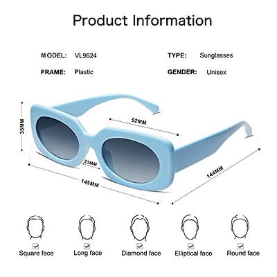 Sunglasses For Woman Rectangle Lenses Party Sun Glasses Black Novelty Round  Designer Shades Trendy Fashion Polarized Eyeglasses