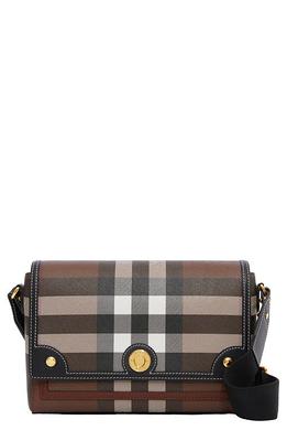 burberry Medium Note Check & Leather Crossbody Bag in Dark Birch Brown at  Nordstrom - Yahoo Shopping