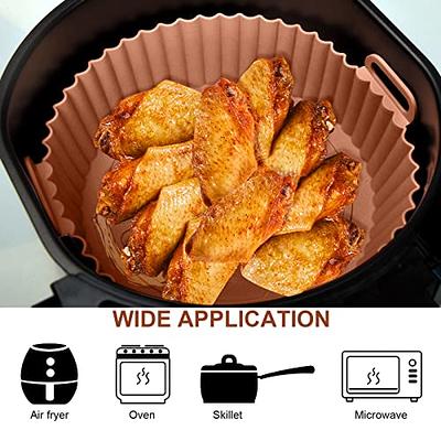 Number-one Air Fryer Silicone Pot, 3 Pack Reusable Air Fryer Silicone  Liners Heat Resistant Non-Stick Air Fryer Basket Replacement of Parchment  Paper