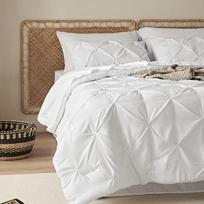 Bedsure Twin Comforter Set with Sheets - 5 Pieces Twin Bedding Sets, Pinch  Pleat Grey Twin Bed in a Bag with Comforter, Sheets, Pillowcase & Sham