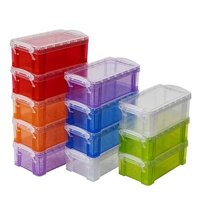 Thintinick 8 Pack Rectangular Clear Plastic Storage Containers Box with  Hinged Lid for Beads and Other Small Craft Items (6.5 x 3.74 x 1.18 inch)