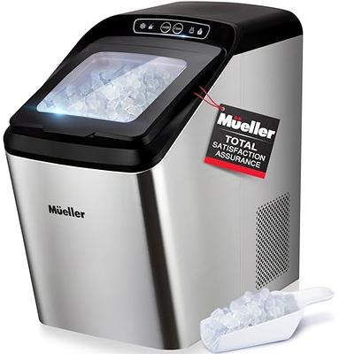 KBice Self Dispensing Countertop Nugget Ice Maker, Crunchy Pebble Ice Maker,  Sonic Ice Maker,Produces Max 30 lbs of Nugget Ice per Day, Stainless Stee