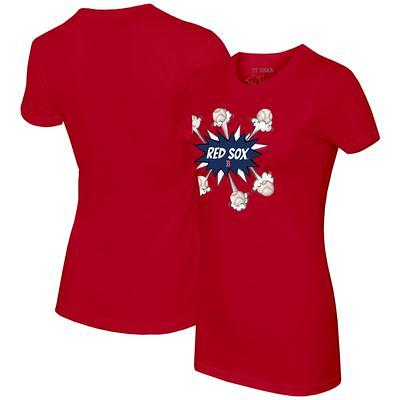 Boston Red Sox Tiny Turnip Women's Diamond Cross Bats T-Shirt - Red