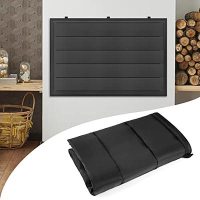 Fireplace Cover,Fireplace Draft Stopper Black Fireplace Blanket for Heat  Loss & Save Energy - Indoor Fireplace Air Blocker Fireplace Screen Safety