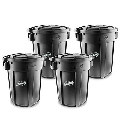 Brute 44 Gal. Grey Round Vented Wheeled Trash Can