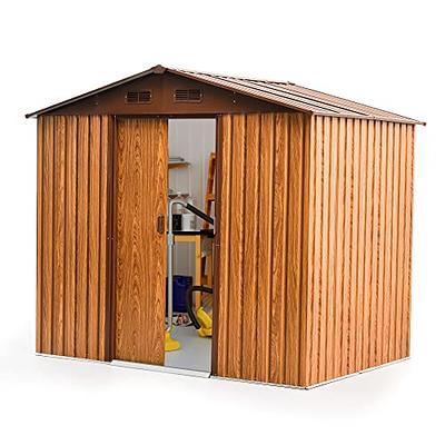 8×6FT Outdoor Storage Shed, Sheds & Outdoor Storage Clearance, Backyard  Metal shed with Lockable Double Doors, can be Used as Bicycle shed, Garden