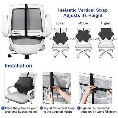 Sleepsia Lumbar Support Pillow for Office Chair- Back Support Pillow